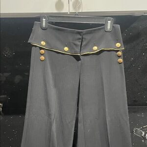 Cache Black Pants with Gold Trim